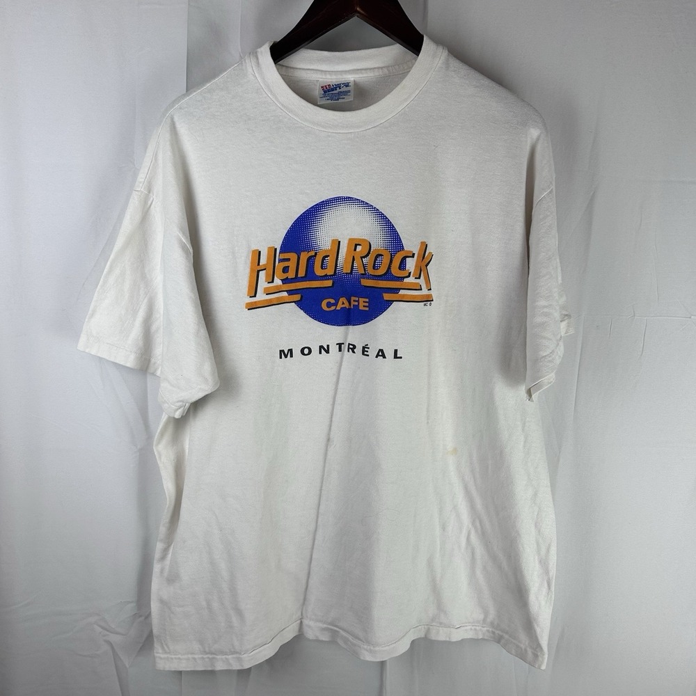 Vintage 90's Hard Rock Cafe‎ Logo Montreal Canada Shirt Size XL - Made in USA
